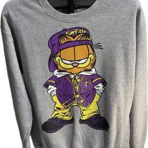 Gray Garfield Graphic Sweater